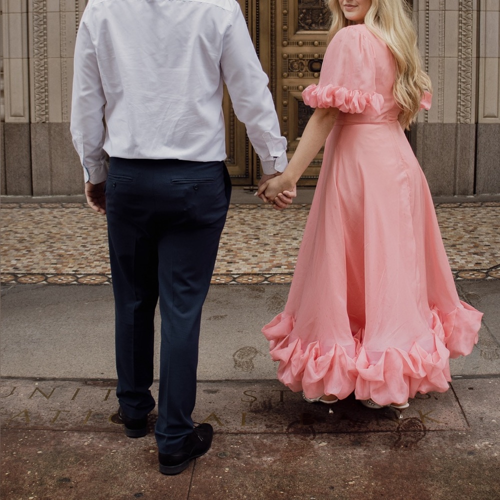 Ivy City Co Pink Maxi Dress with Ruffle Hem - Picture 5 of 8